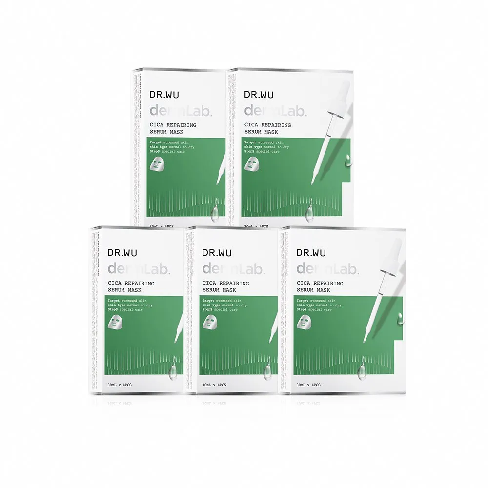 【DR.WU 達爾膚】積雪草舒敏精華面膜4片(5入組 共20片)