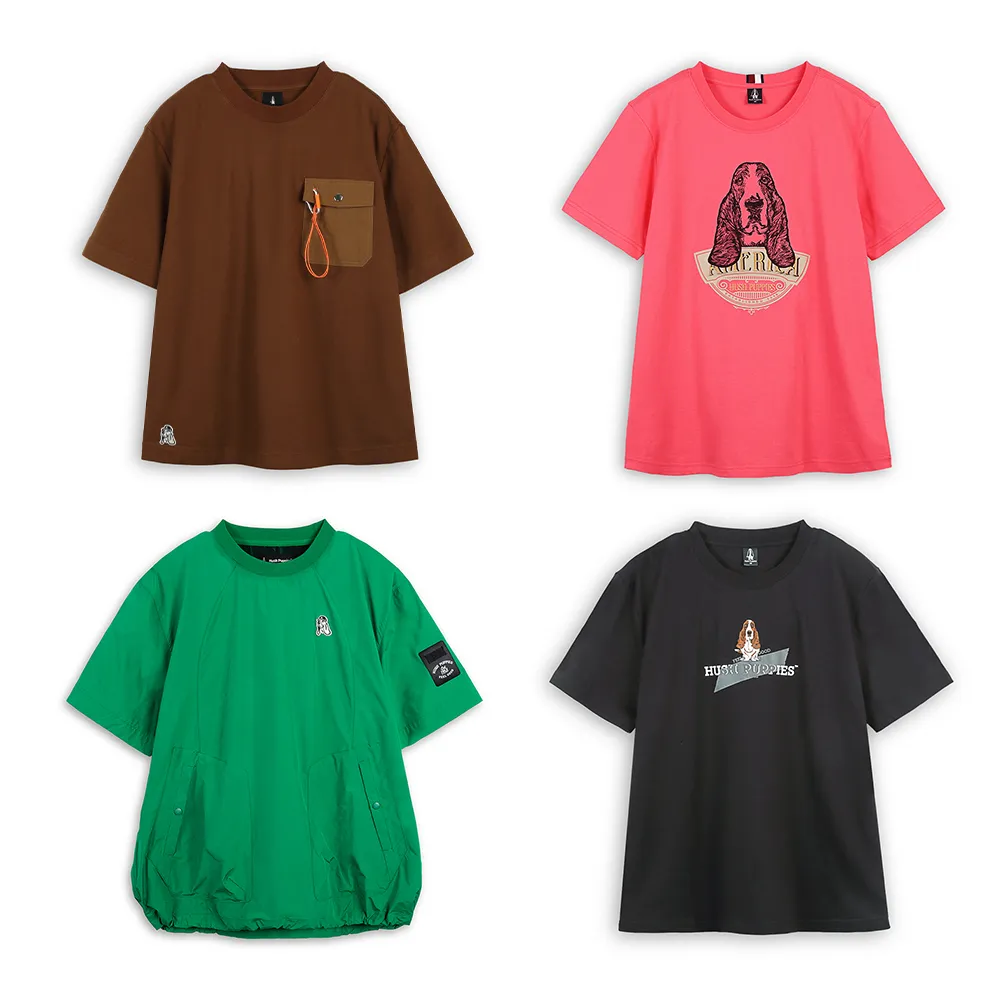 【Hush Puppies】男裝 上衣 精選人氣LOGO短袖上衣 (多款任選)