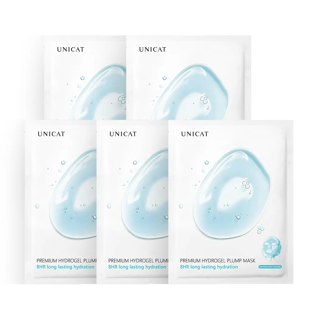 【UNICAT 變臉貓】8小時極潤保濕面膜 5入 舒緩乾癢 深層補水 水光面膜(神經醯胺 長效保濕 敏感肌適用)