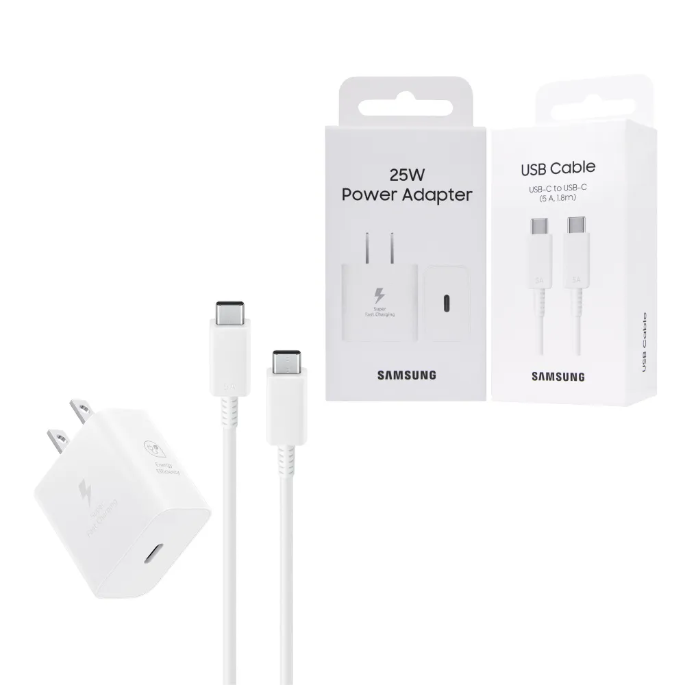 【Samsung 三星】原廠公司貨 T2510 超快充25W + DX510 5A 雙Type C線 1.8m(盒裝)