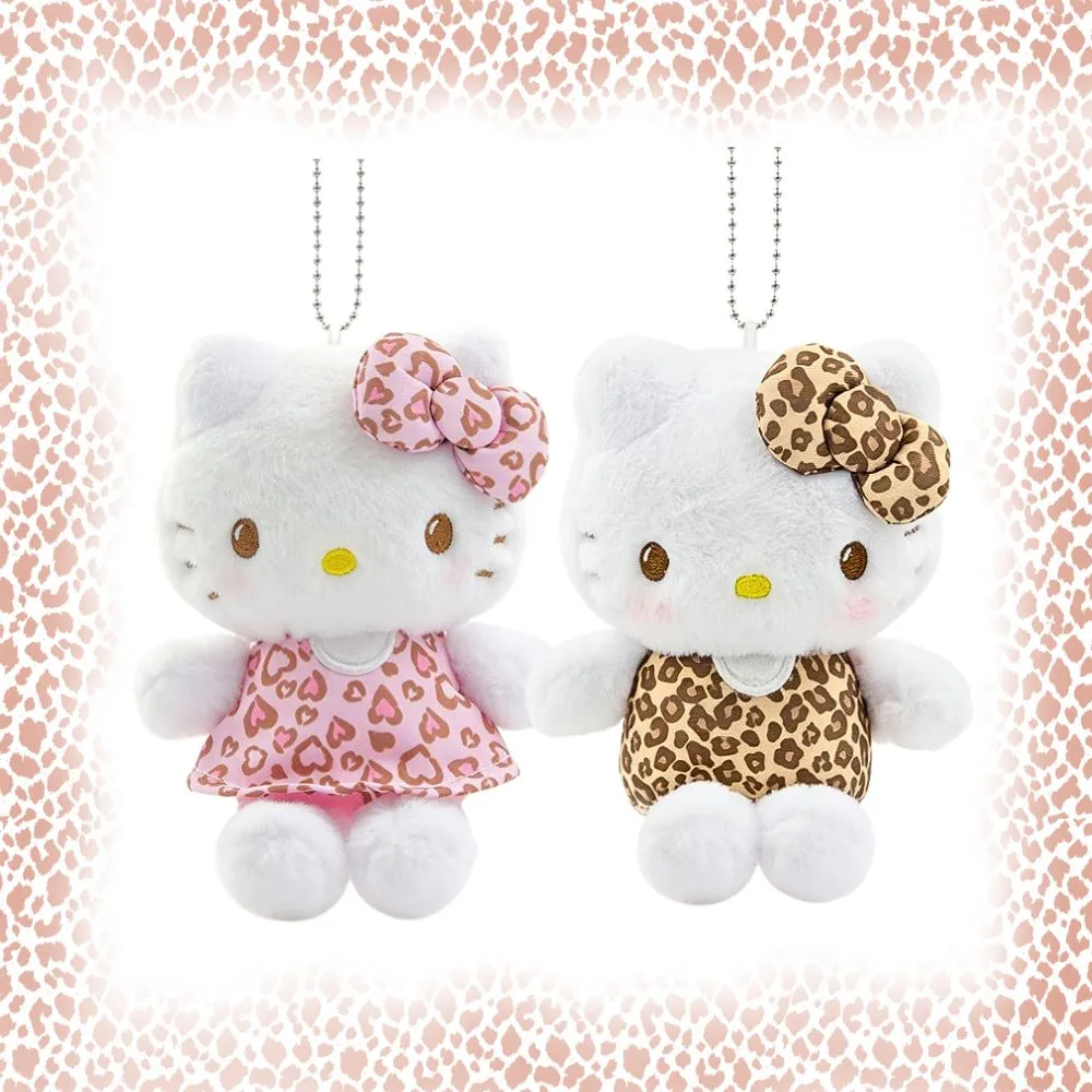 【SANRIO 三麗鷗】吊飾豹紋HELLO KITTY凱蒂貓吊飾玩偶吊飾名牌包吊飾鑰匙閨蜜女友生日禮物聖誕交換禮物