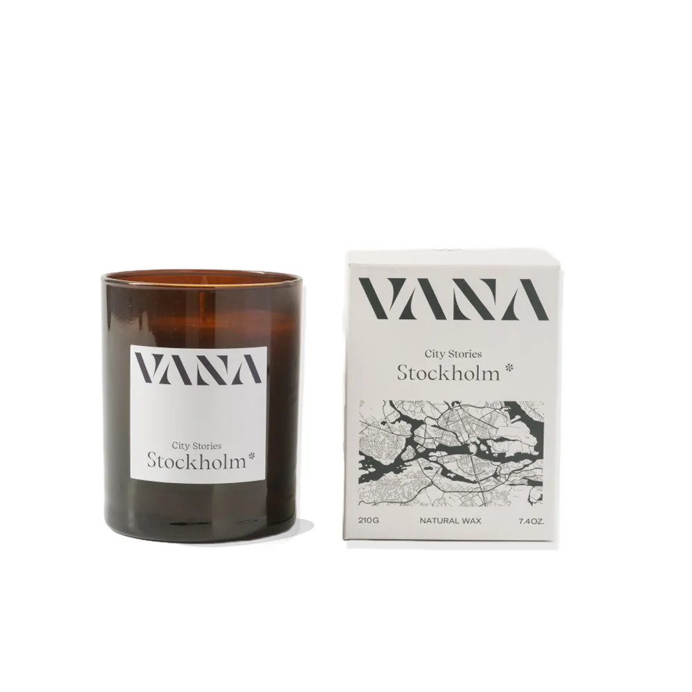 【VANA】瑞典天然香氛蠟燭 STO斯德哥爾摩-活力清香調｜天然植物蠟｜純素安心使用｜療癒居家香氛｜室內香氛