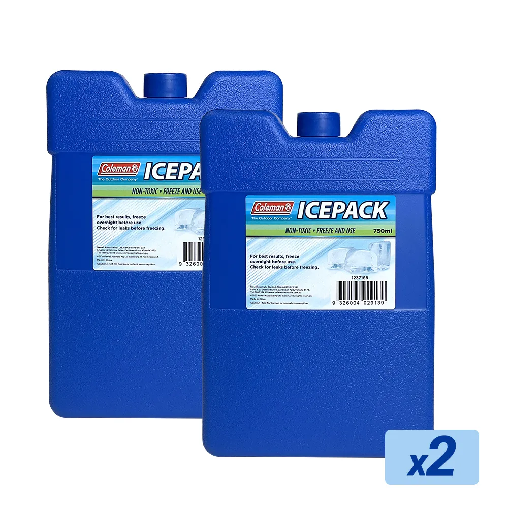 【Coleman】750ml保冷劑 / 2入組(冰寶 冰磚 保冰劑 保冷磚 凍磚 冰塊磚)