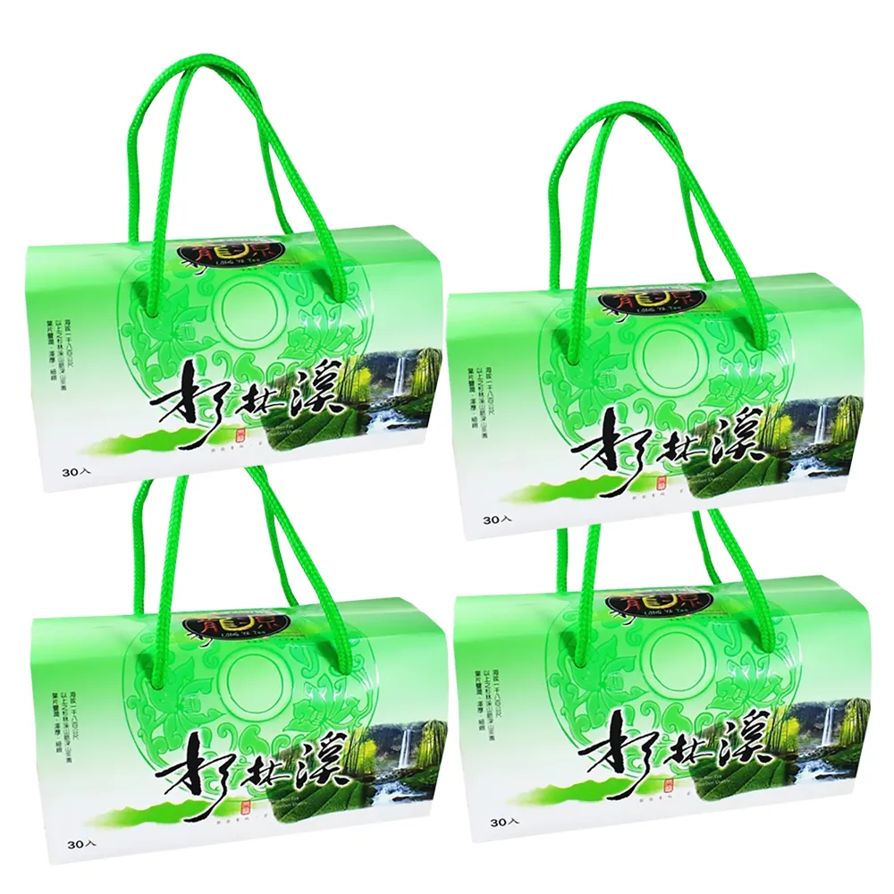 【龍源茶品】杉林溪烏龍高山茶包禮盒30包x4組(共120包/高山茶葉/可冷泡茶/附提繩)