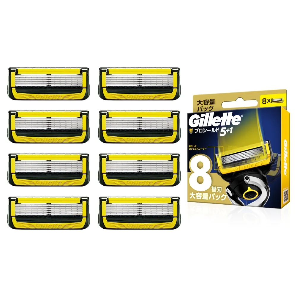 【Gillette 吉列】ProShield 鋒護系列刮鬍刀頭(8刀頭)