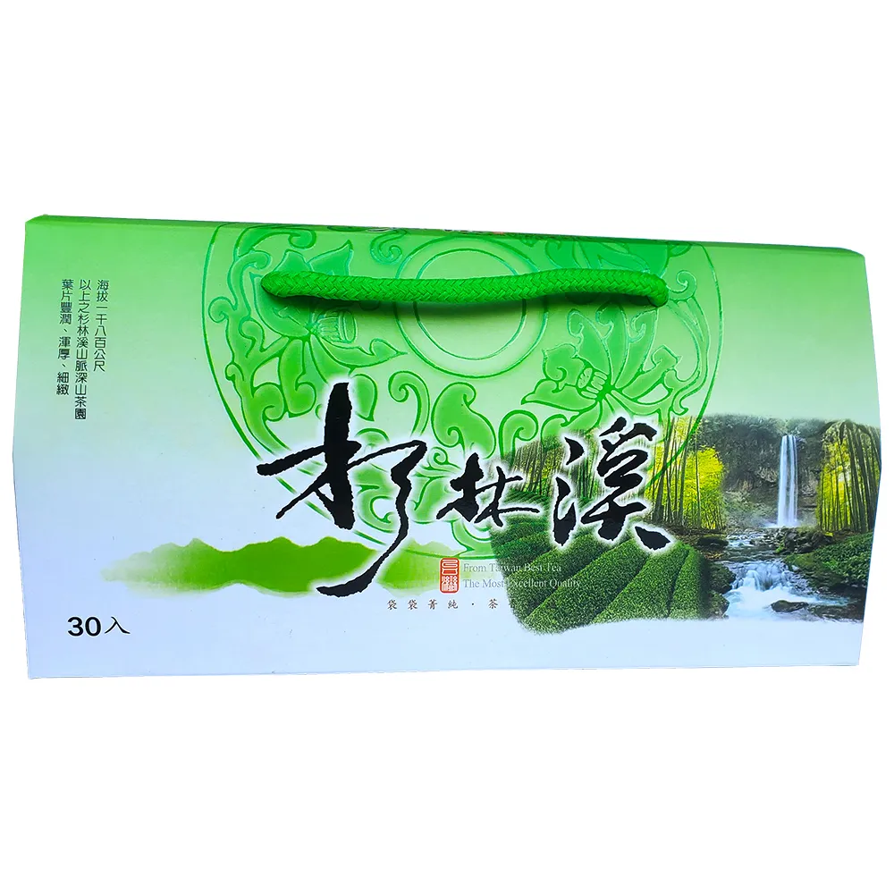 【龍源茶品】杉林溪烏龍高山茶包禮盒3gx30包(獨立茶包/高山茶葉/可冷泡茶/附提繩/中秋送禮推薦)