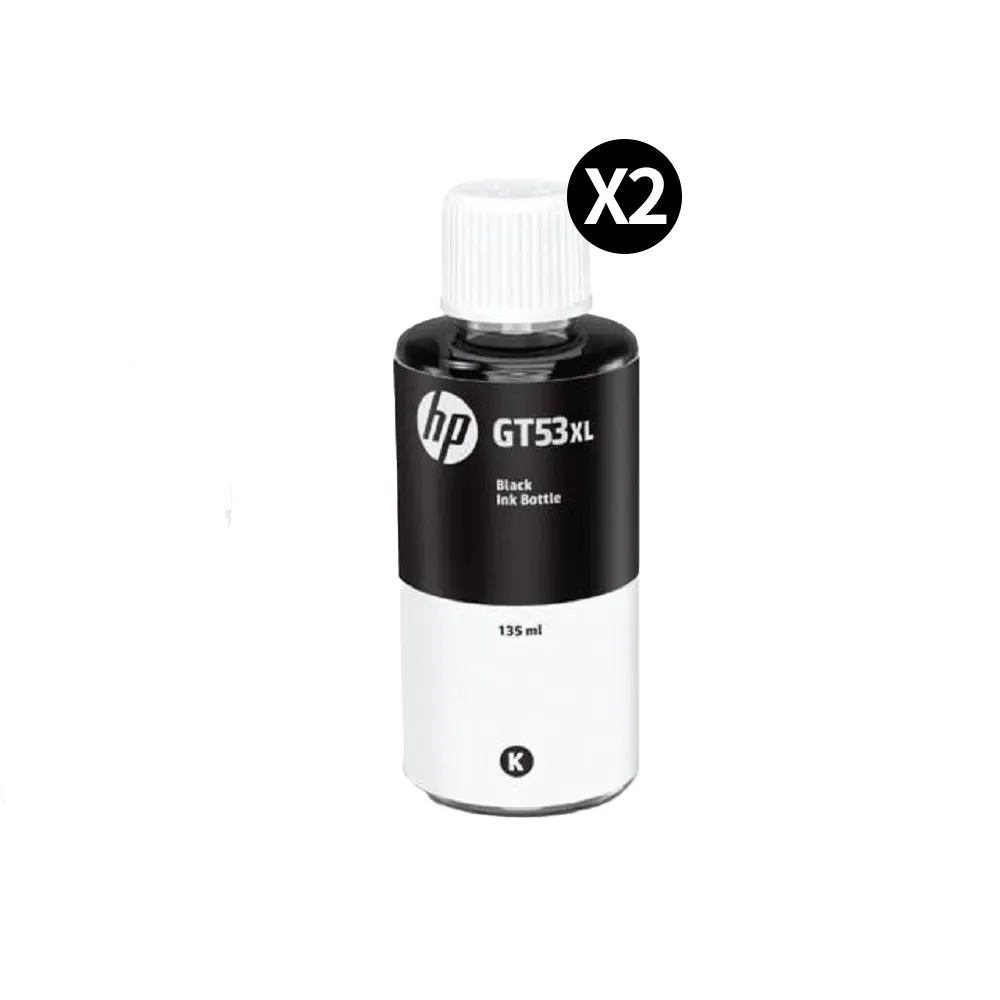 【HP 惠普】官方直營 2入組★GT53XL 黑色墨水瓶(1VV21AA)(Smart Tank215/520/615/580/725/755/795)