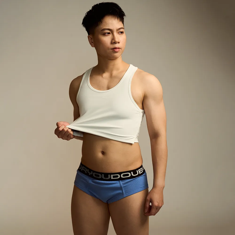 【DOUBLE】DOUBLE束胸 加強式棉感束胸黏貼款(S-3L)