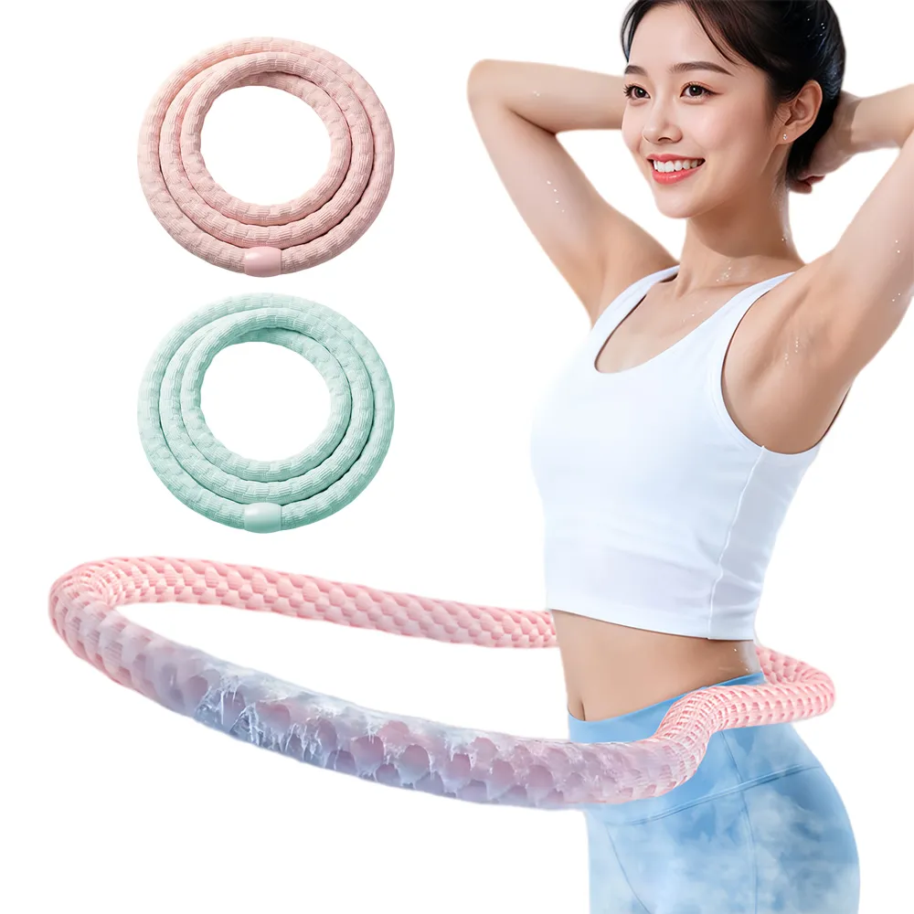 【YUNMI】冰豆豆彈簧軟式靜音呼拉圈 自帶3D按摩點 家用健身塑形收腹彈力圈 健身圈 腹肌訓練器