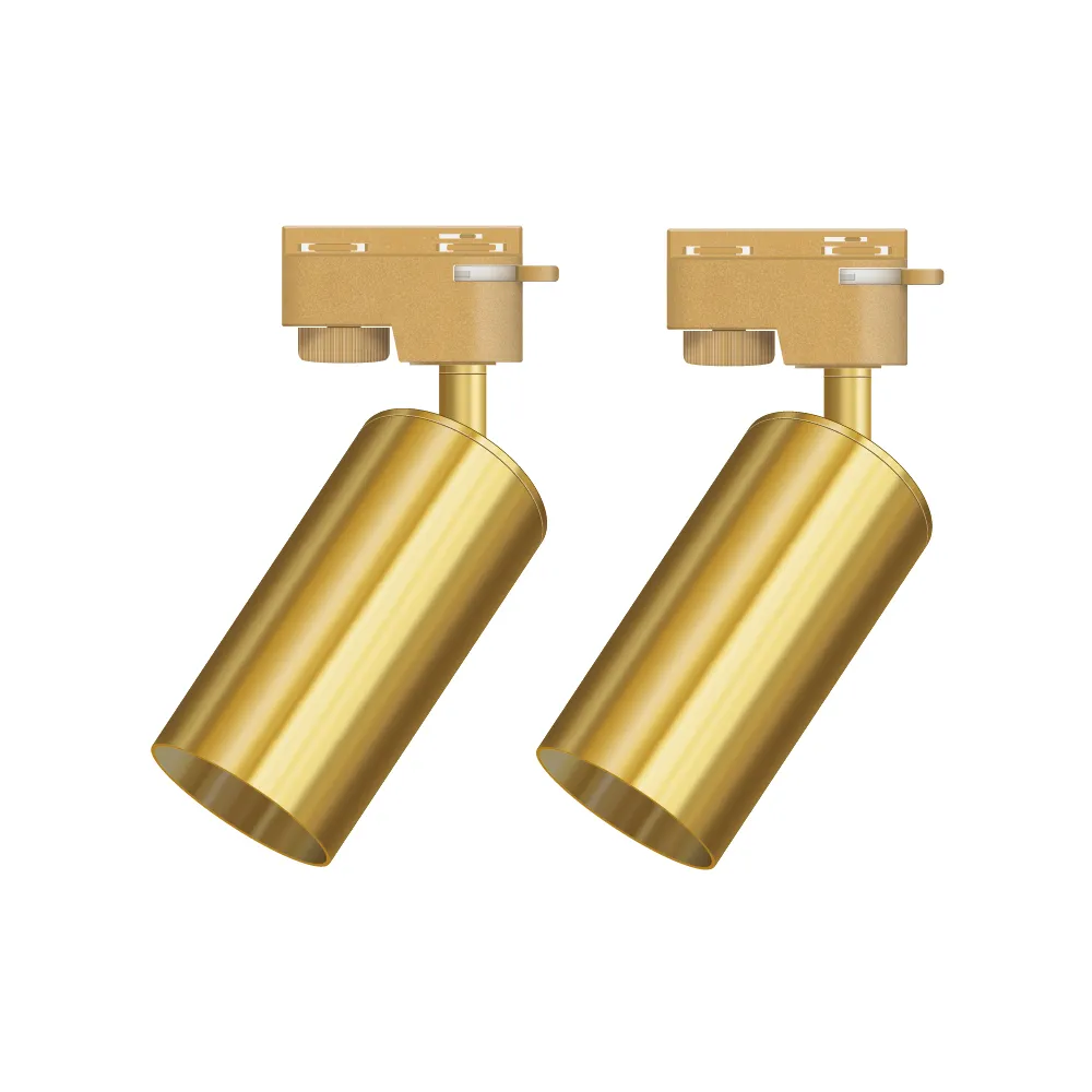 【金亮】4入組｜7W MR16軌道燈 含光源 可替換杯燈 金色(可調角度、MR16杯燈、軌道、工業風、金色、簡約)