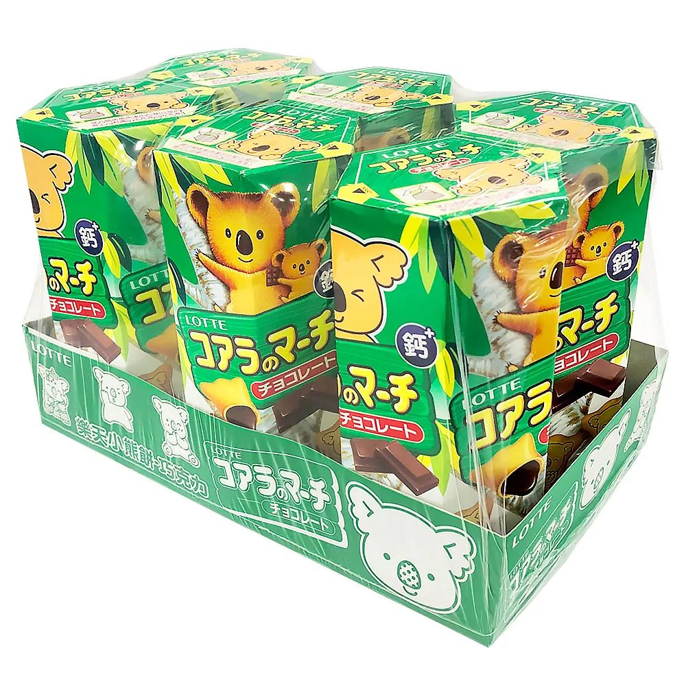 【Lotte 樂天】樂天小熊餅-巧克力風味37g *6