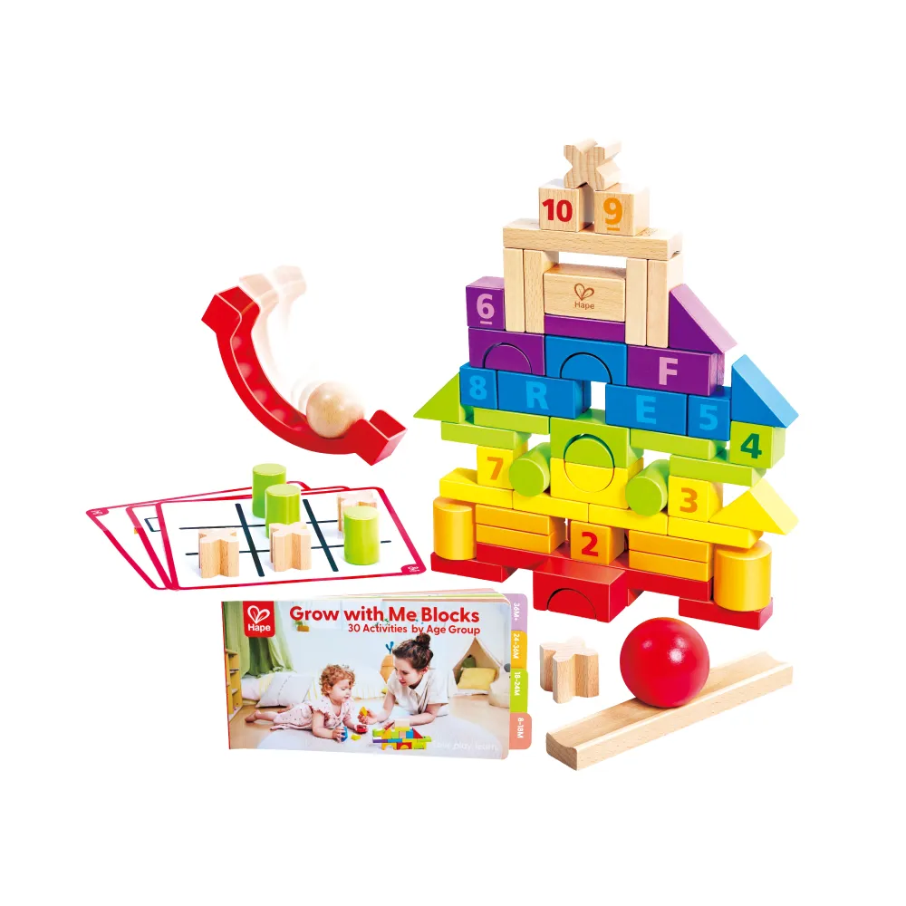【Hape】積木組合80件組(生日禮/啟蒙玩具/益智玩具)