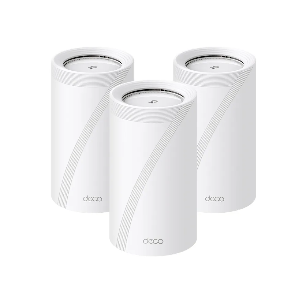 【TP-Link】Wi-Fi 7 BE14000 三頻 10G 真Mesh 無線路由器 分享器(支援AI筆電/透天厝/Deco BE68 三入組)