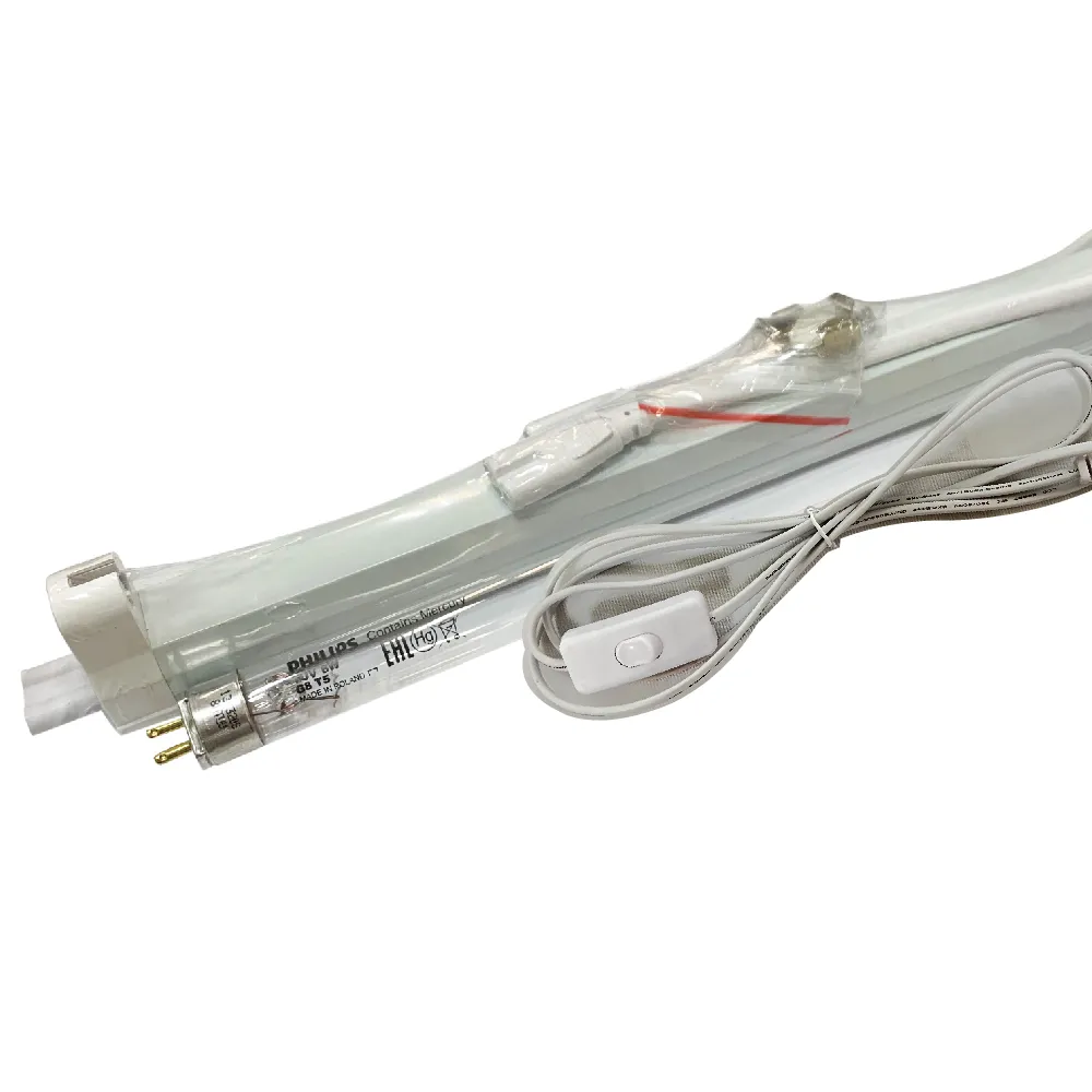 【Philips 飛利浦】2組 TUV UVC 8W T5殺菌燈管 110V 1尺 開關層板燈組 含燈管 _ ZZ450044D