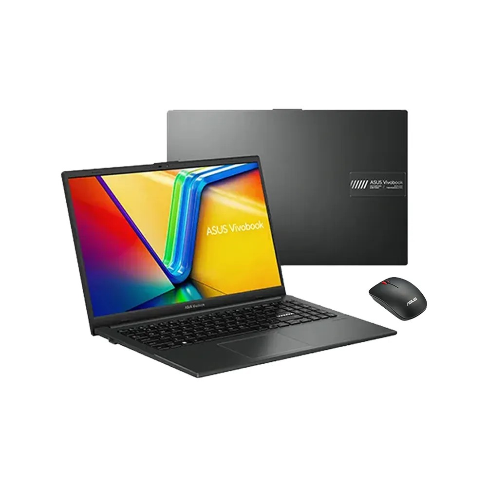 【ASUS 華碩】滑鼠組★15.6吋N150輕薄筆電(Vivobook Go 15/E1504TA/N150/8G/128G UFS 2.1/W11)
