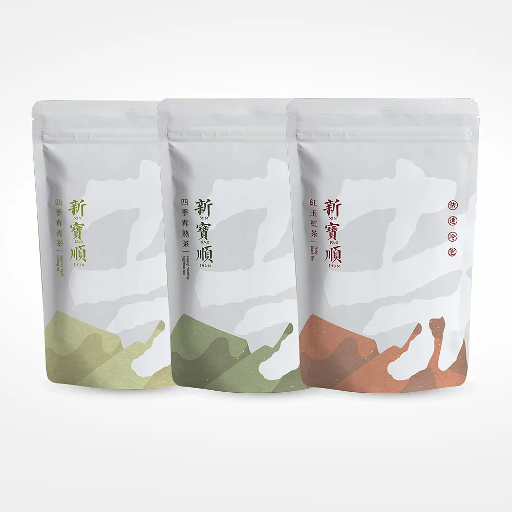 【新寶順】台灣冷泡茶包_快速冷泡新鮮喝(紅玉紅茶/四季春青茶/四季春熟茶/蜜香紅茶/桂花蜜香紅茶)