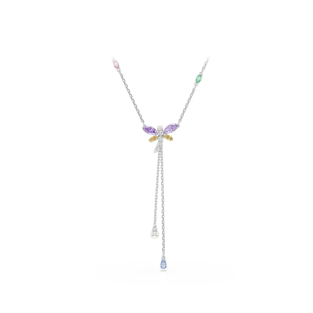 【SWAROVSKI 施華洛世奇】官方直營 Ariana Grande x Swarovski 蜻蜓Y形項鏈 漸層色 | 5749183 新品