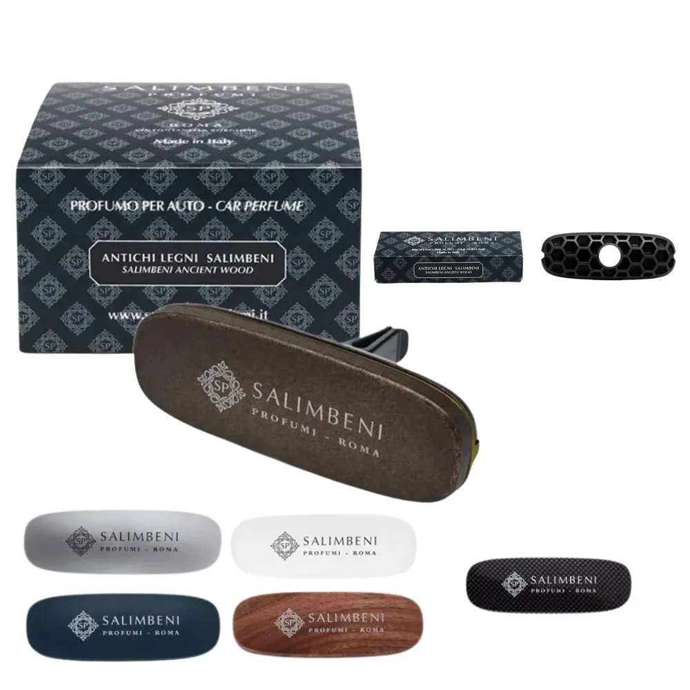 【SALIMBENI 薩林貝尼】義大利360°車用香氛夾禮盒組＋補充包｜父親節禮盒、汽車擴香、車用芳香