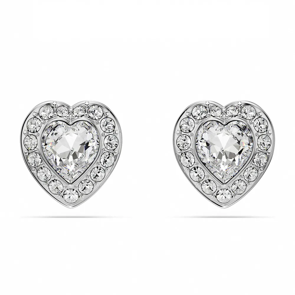 【SWAROVSKI 施華洛世奇】官方直營 Ariana Grande x Swarovski 耳釘 心形 愛心 鍍白金色 | 5720859