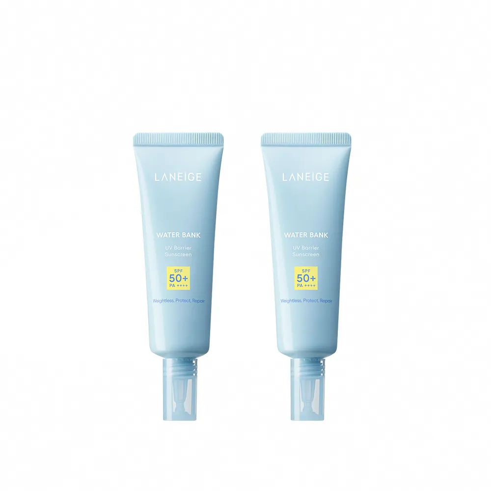 【LANEIGE 蘭芝】官方直營 水酷修護保濕輕感防曬露 50ml 雙入組 ( 蘭芝 防曬 保濕 SPF 50+ PA++++)