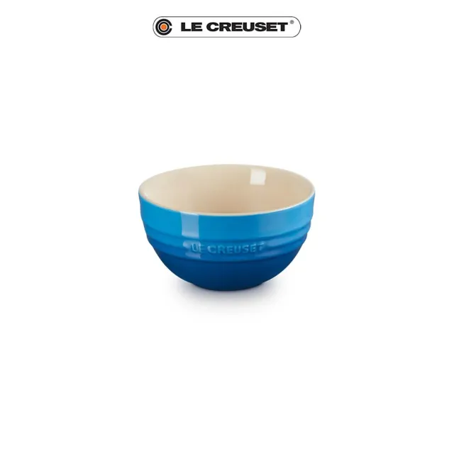 【Le Creuset】瓷器韓式飯碗(馬賽藍)