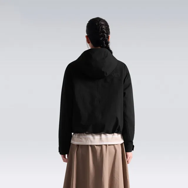 【The North Face】北面女款黑色DRYVENT防水連帽鋪棉外套｜8KQBJK3