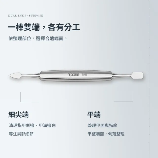 【Nippes Solingen 尼佩斯索林根】nippes德國不鏽鋼雙頭兩用甲溝棒