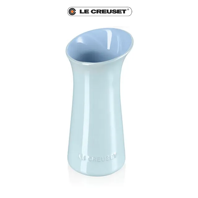 【Le Creuset】瓷器珠光薔薇花瓶500ml(珠光藍)