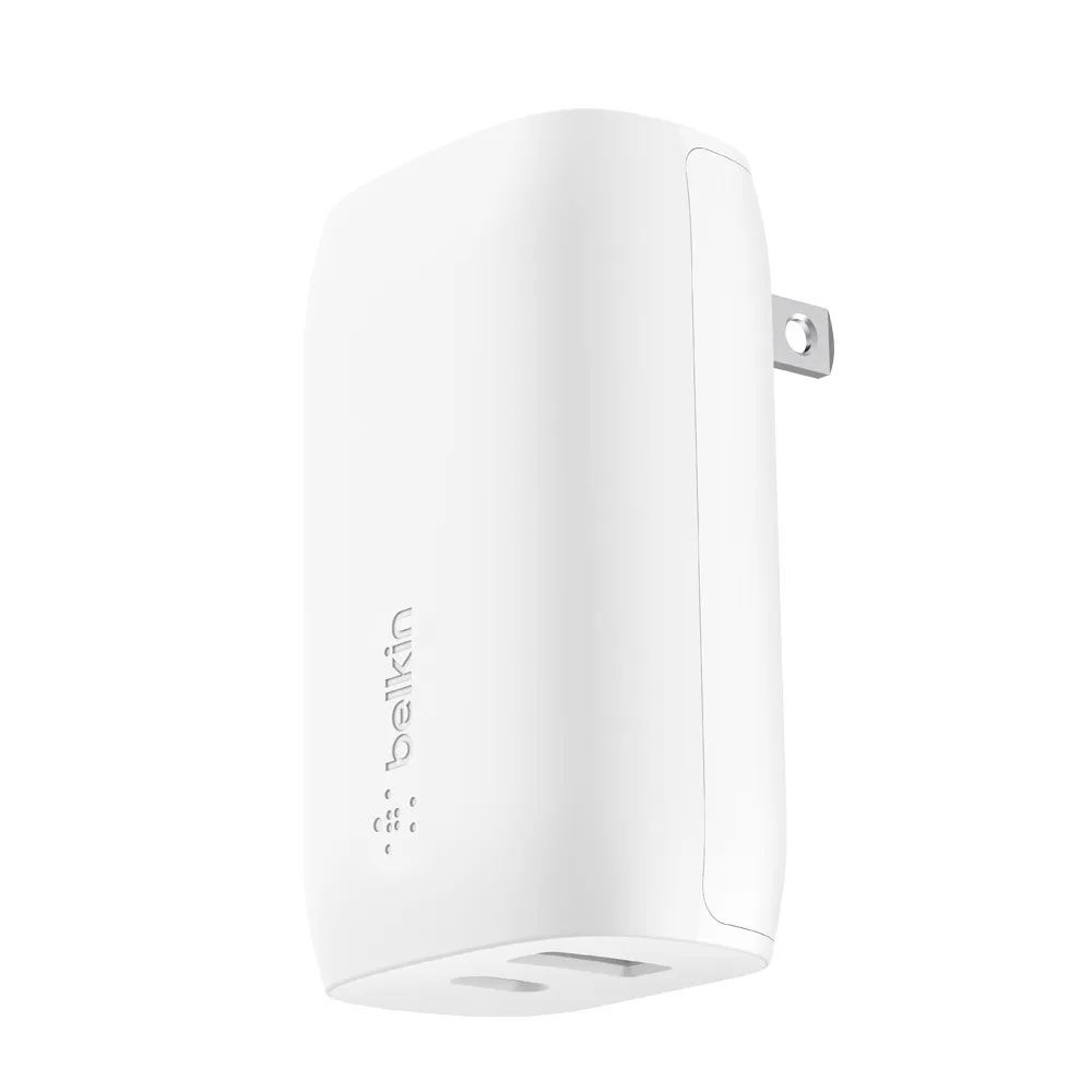 【BELKIN】25W Type-C+12W USB-A 雙孔 PD PPS充電器_白(WCB007)