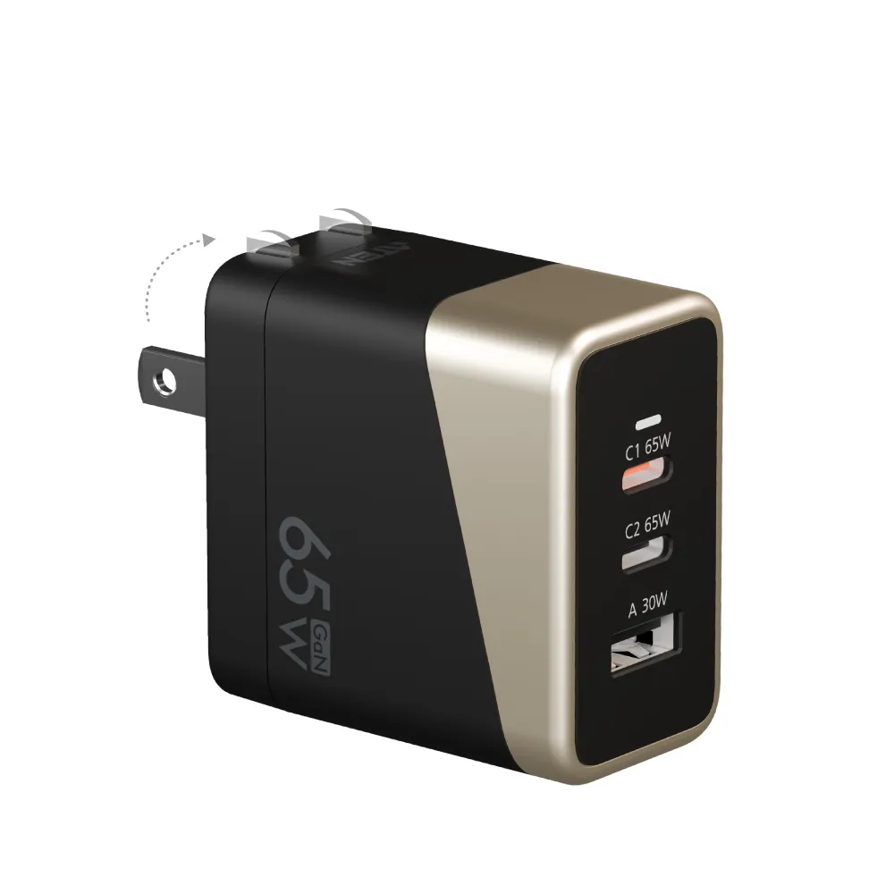 【ATEN】65W 3孔 氮化嫁 GaN 快速充電器 (UP365)