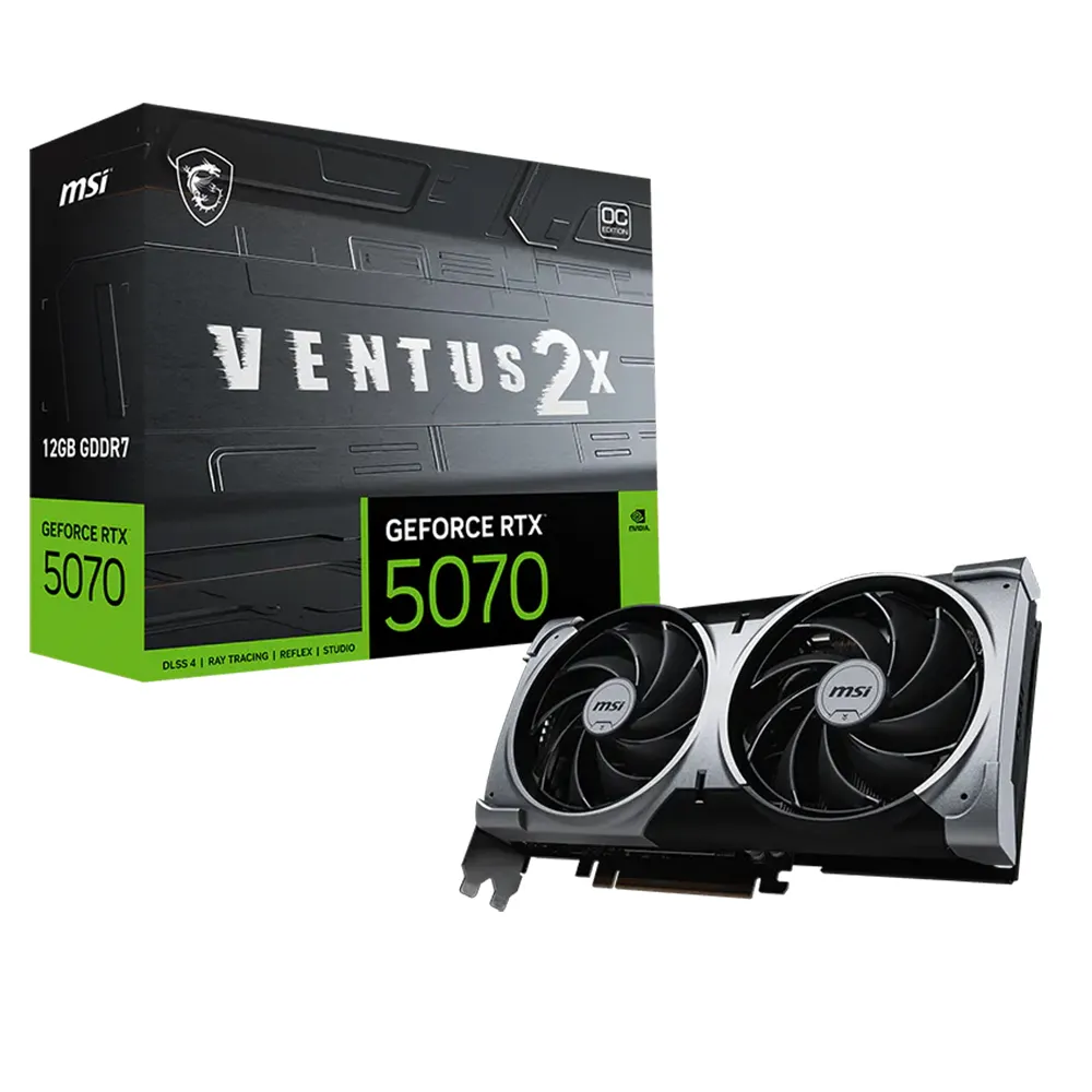 【MSI 微星】GeForce RTX5070 12G VENTUS 2X OC 顯示卡