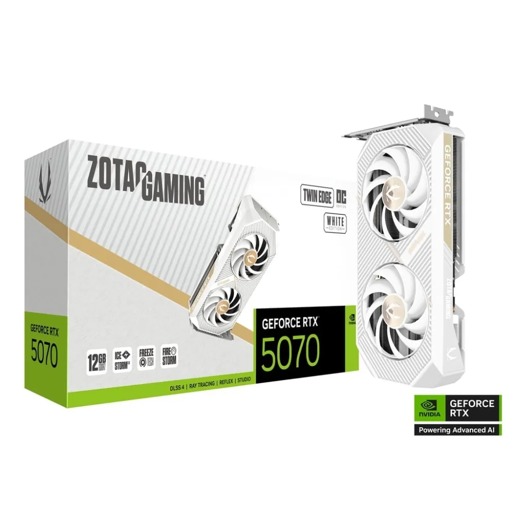 【ZOTAC 索泰】GAMING GeForce RTX 5070 Twin Edge OC White Edition 顯示卡
