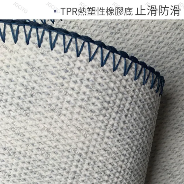 【JOCIYO 聚時柚】厚實高低圈絨 立體花紋76x46cm刮泥刮沙 吸水快乾 玄關地墊 門口腳踏墊 TPR底防滑 可機洗