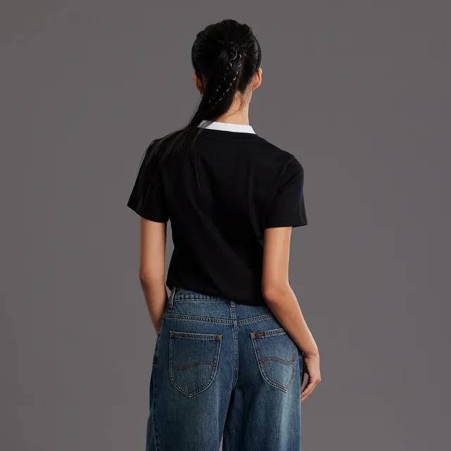 【Lee】女裝 短袖T恤 / 左胸 復古101小LOGO / 季節性版型 共2色 / LB602097003 LB602097K11