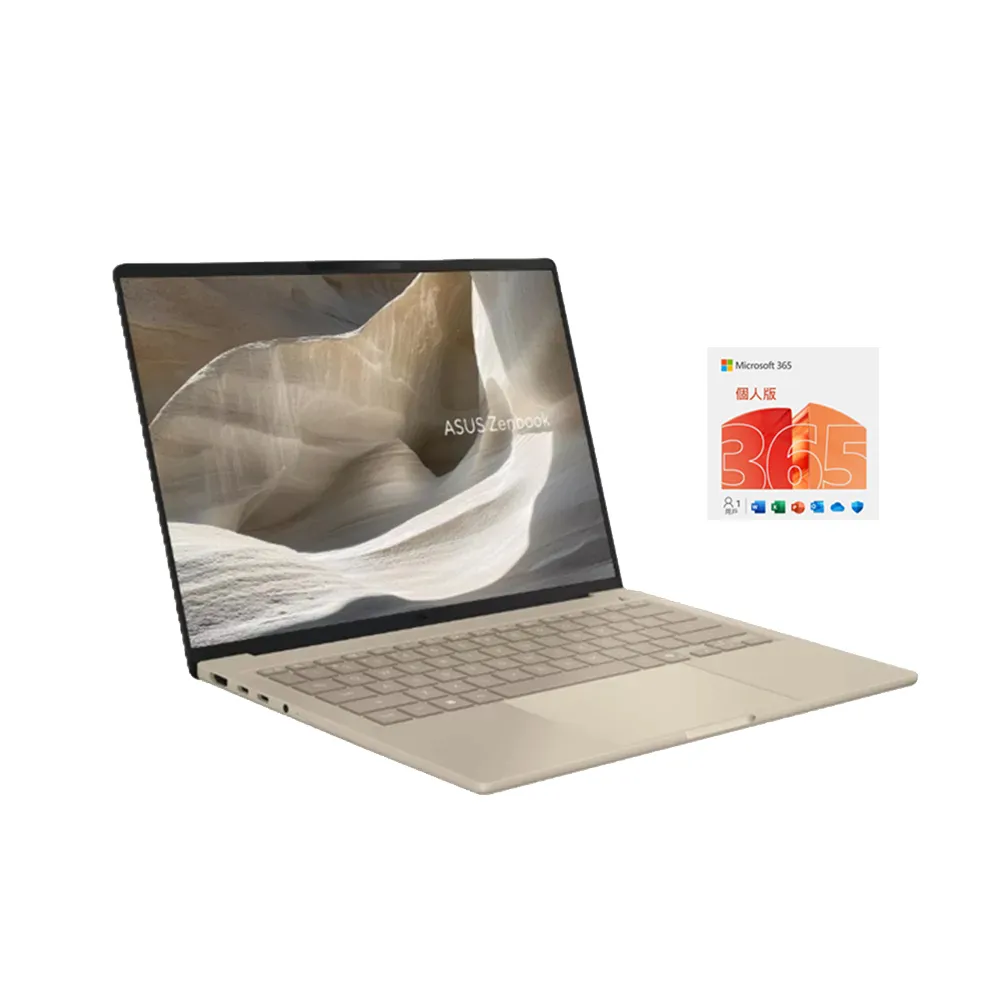 【ASUS 華碩】微軟M365組★14吋Copilot+PC AI筆電(ZenbookA16 UX3407QA/Snapdragon X1 26 100/16G/512G)