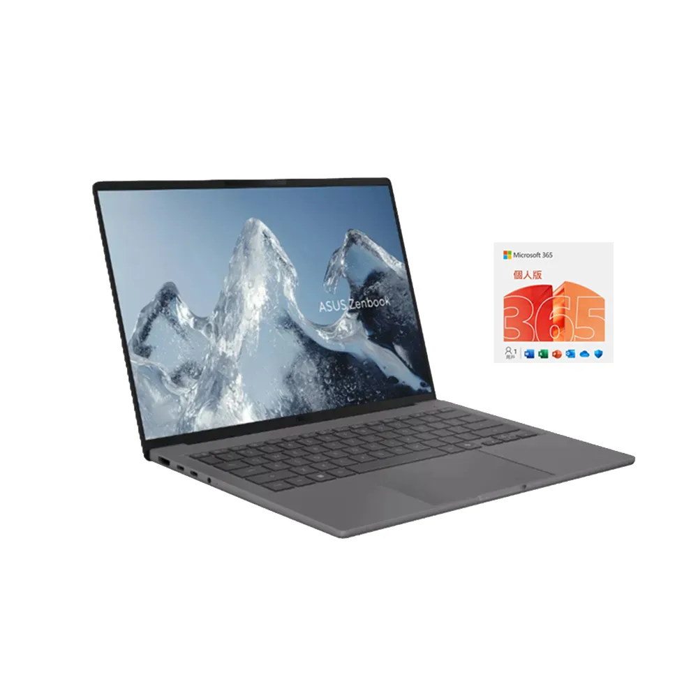 【ASUS 華碩】微軟M365組★14吋Copilot+PC AI筆電(ZenbookA16 UX3407QA/Snapdragon X1 26 100/16G/512G)
