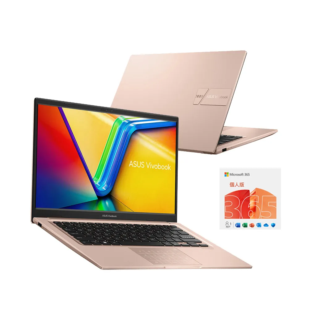 【ASUS 華碩】微軟M365組★14吋Core 5輕薄筆電(Core 5-120U/8G/512G SSD/W11/VivoBook X1404VA)