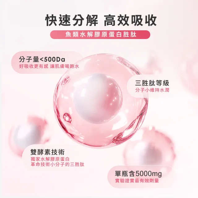 【GNC 健安喜】極緻膠原蛋白飲 6瓶/盒(魚膠原/5000mg/500Da小分子/玻尿酸/美顏熟齡/雪蓮精華/多國專利)