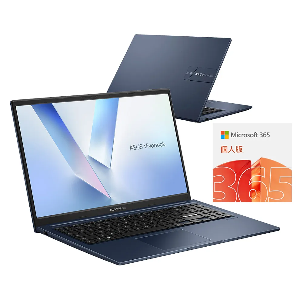 【ASUS 華碩】微軟M365組★15.6吋Core 5輕薄筆電(Core 5-315/16G/512G SSD/W11/VivoBook X1504MA)