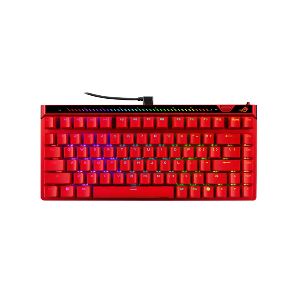 【ASUS 華碩】ROG Falchion Ace 75 HE 有線磁軸電競鍵盤 - 紅色(ROG HFX V2X 磁性軸)