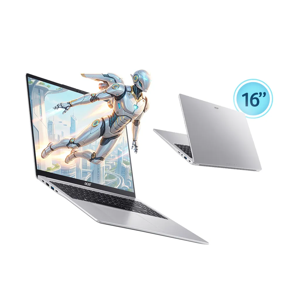 【Acer 宏碁】送羅技滑鼠★16吋Ryzen AI 7文書筆電(Aspire Lite/AL16-63P-R21S/R7-345/16G/512G/W11)