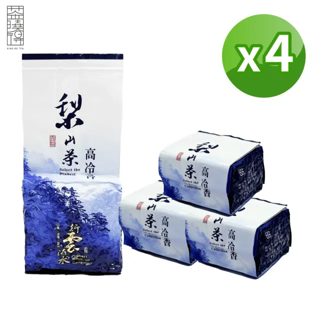 【xiao de tea 茶曉得】梨山比賽級冷韻烏龍茶葉75gx4包(0.5斤)