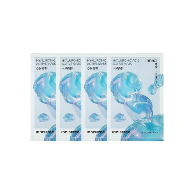 【innisfree】玻尿酸瞬效水潤面膜4入組