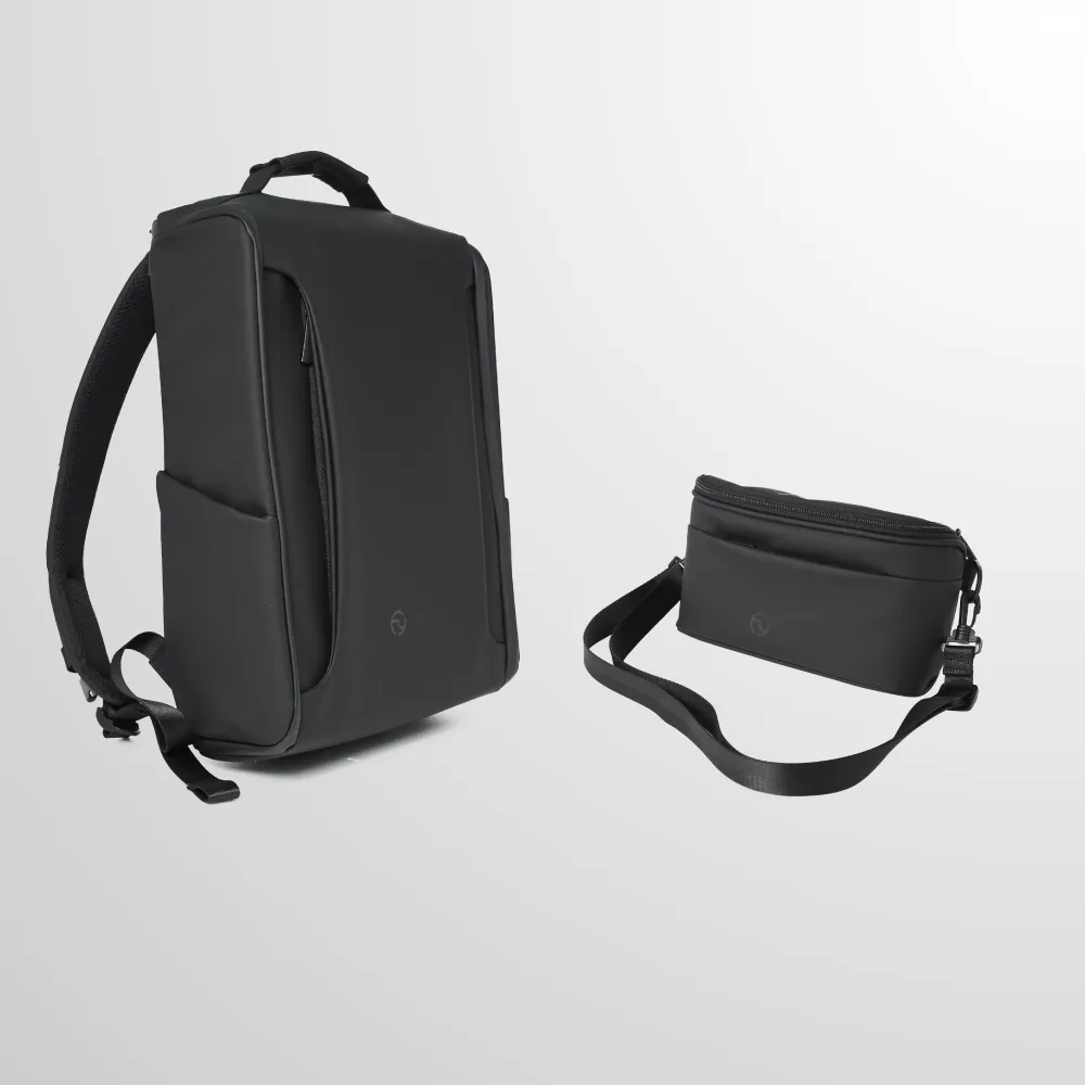 【FORYU DESIGN】雙11 全新升級SOAR ONE PRO後背包+經典款斜背包2入組(男後背包 通勤包 筆電包  