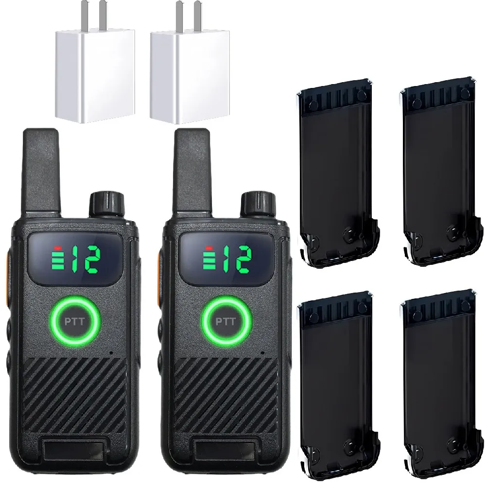 【u-ta】加碼贈充電器-超薄機身充電式迷你無線對講機TK1(2入組-2個電池款)