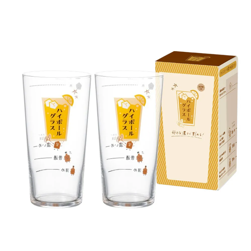 【IUSE】日本Toyo-Sasaki｜HighBall玻璃杯400ml-2入組(日本高質量玻璃代表)