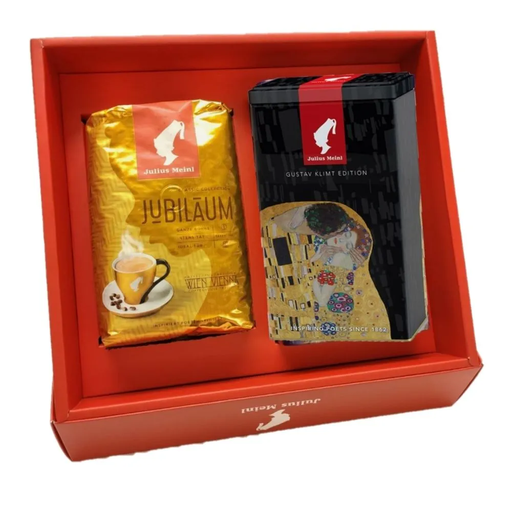 【Julius Meinl 小紅帽咖啡】總裁級咖啡豆500g&克林姆密封空罐系列禮盒(送禮禮盒)