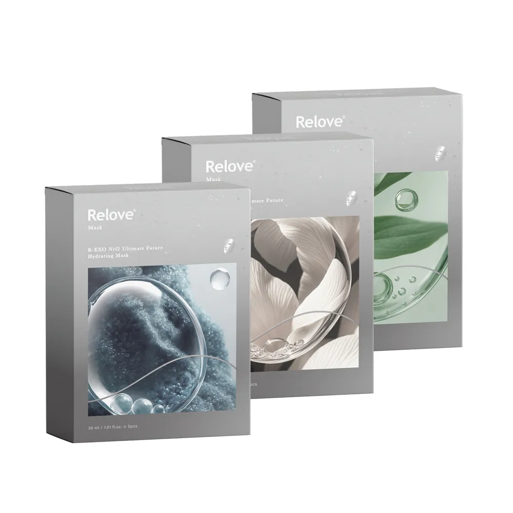 【Relove】全酵肌泌面膜30mlx5片裝 嫩皮保濕/噬黑煥白/鉑金控油零痘3款任選(韓國專利 2仟億美肌菌外泌體)