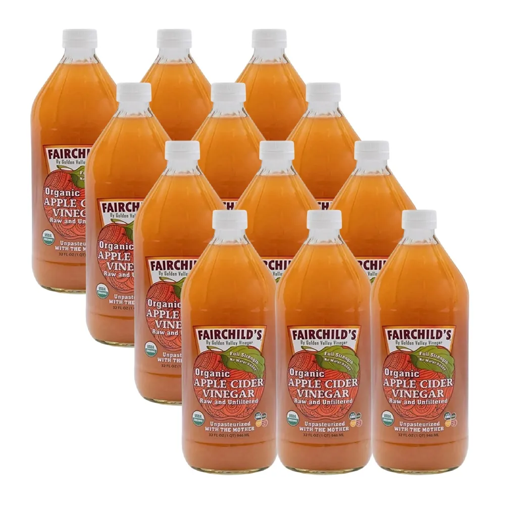 【Fairchilds 費爾先生】有機蘋果醋x12瓶(946ml)