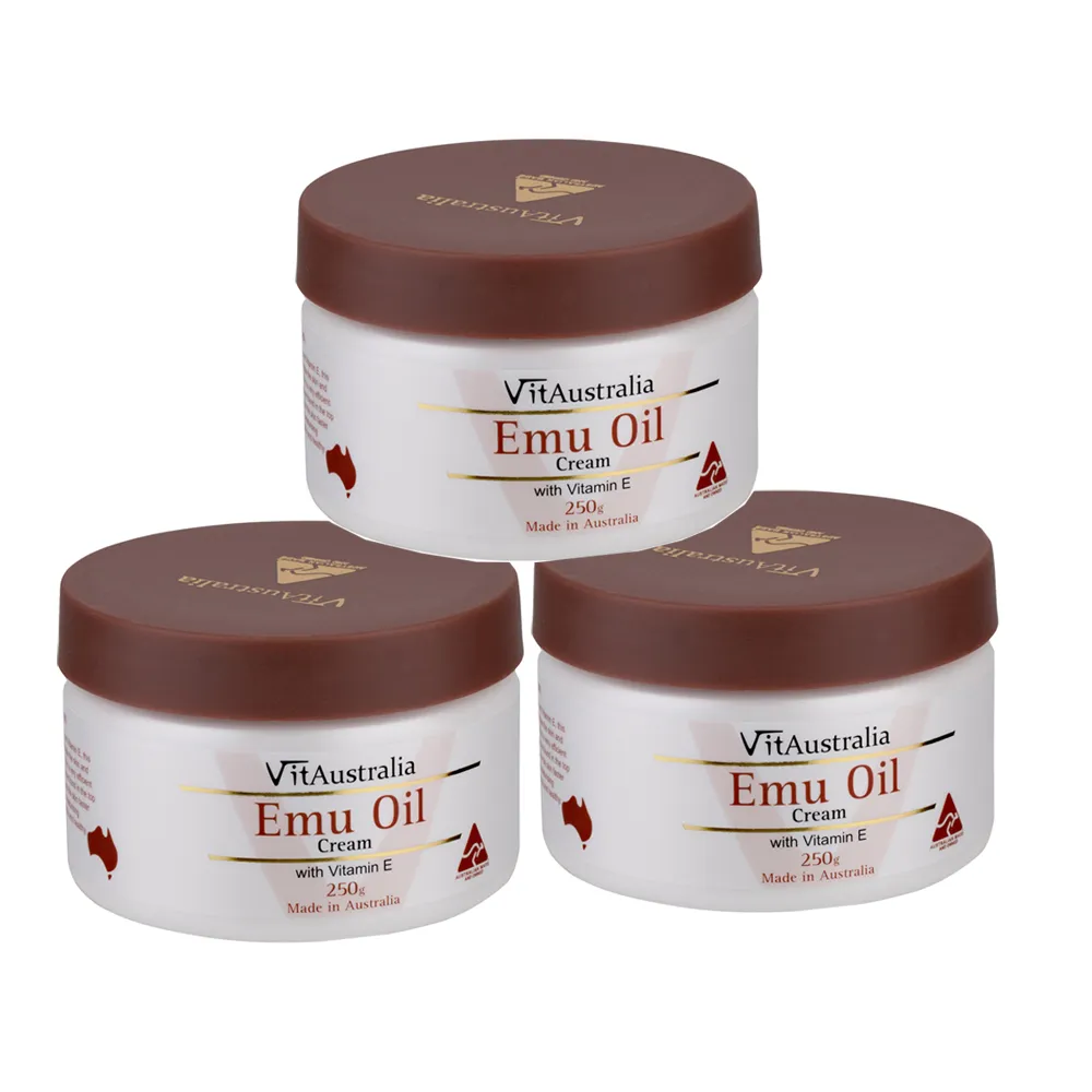 【Natures Care】VitAustralia 鴯苗鳥油滋潤霜含維他命E(3入組 250g/罐)